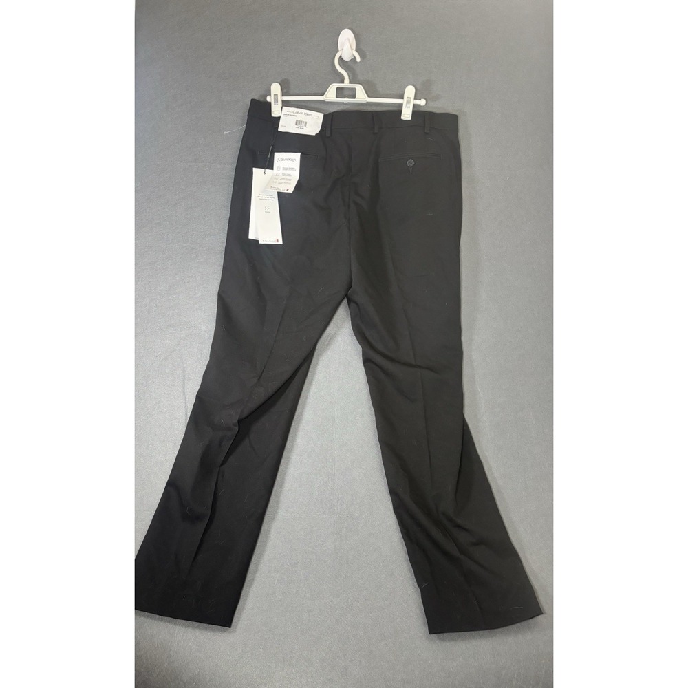 Calvin Klein Jerome Dress Pants Mens 36x30 Black Slim Stretch Work - Picture 6 of 16